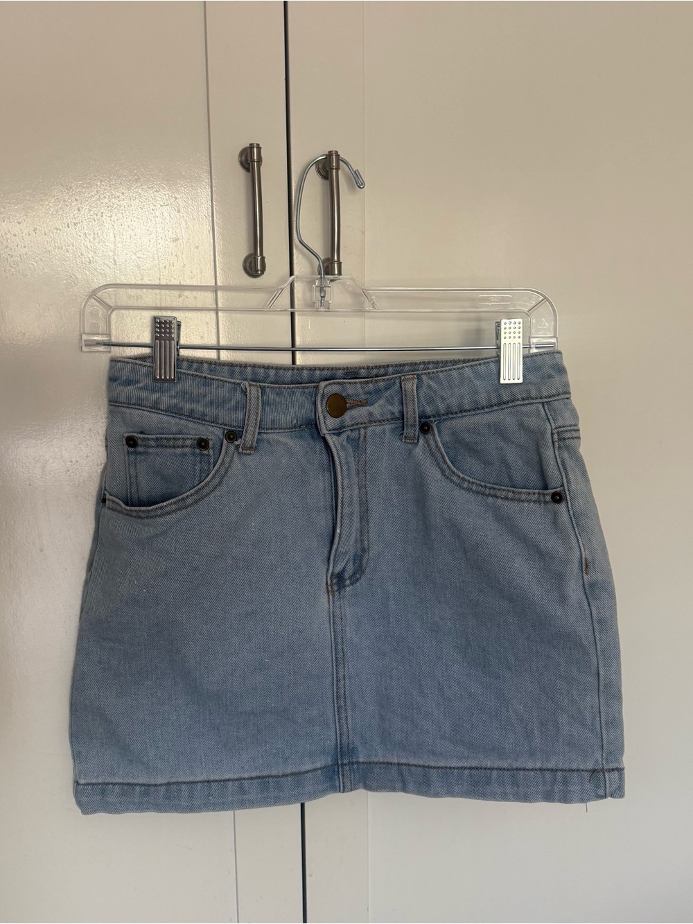 Forever 21 Light Blue Denim Mini Skirt - Classic Five-Pocket